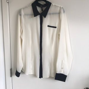 BCBG button-up blouse